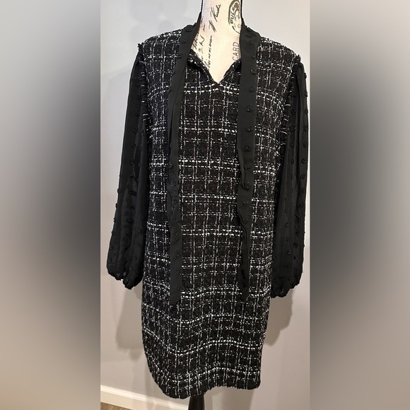 Shein Curve Bouclé Pinny Style Dress - Black, Size 2XL 🖤🖤 - Picture 2 of 12